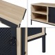 Шкаф за телевизор Tysnes 120x40x45 см дъб вид/черен []