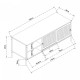 Шкаф за телевизор Tysnes 120x40x45 см дъб вид/черен []