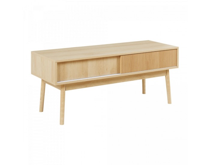 ТВ маса Landskrona 115x40x48 см с две плъзгащи се врати във вид на дъб []