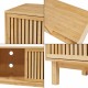 ТВ шкаф Ypäjä 150x42x50 см естествен бамбук []