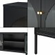 ТВ шкаф Karlskrona 115x35x64 см черен, мат []