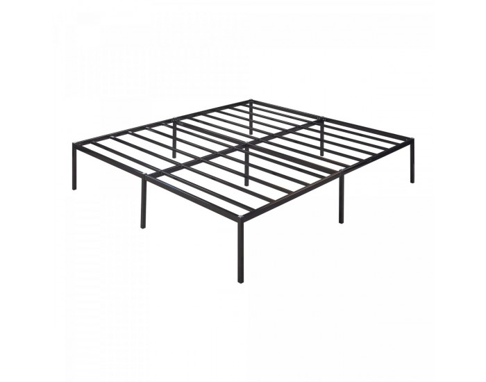 Метално легло Vårdö 180x200 см черно []