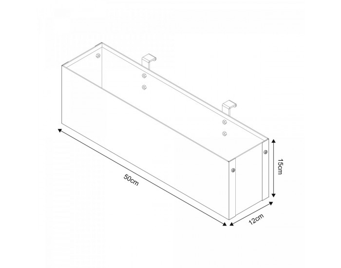 Кутия за цветя Achtkarspelen 50x12x15см антрацит []