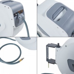 Макара за маркуч за сгъстен въздух Nassau 30m + 2m бяло/сиво [] - Unelte și accesorii de grădină