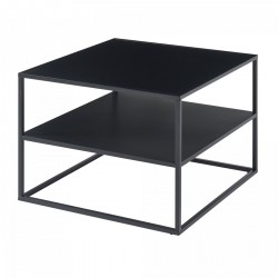 Холна маса Solund с рафт 60x60x45 см черна, мат [] - Sonata G