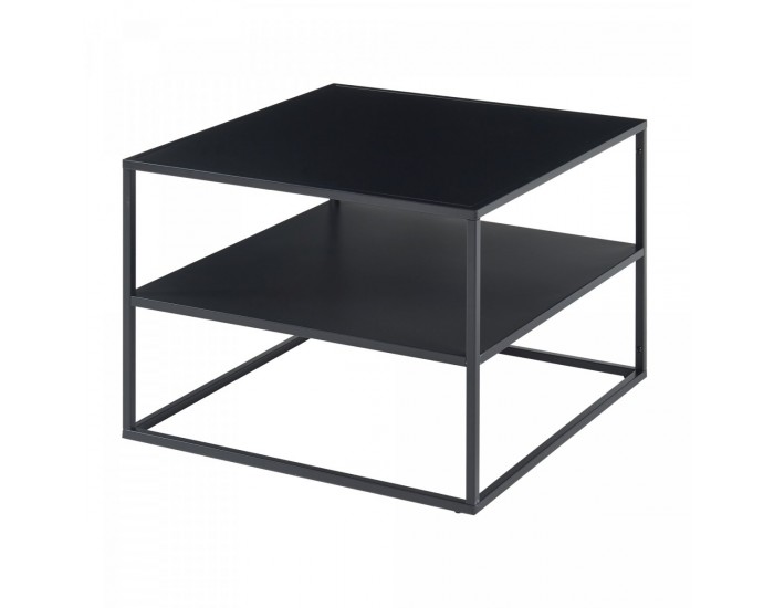 Холна маса Solund с рафт 60x60x45 см черна, мат []