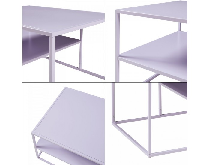 Холна маса Solund 90x60x45 см лилаво []