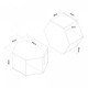 Холна маса от 2 части Molde, визия черен/орех []