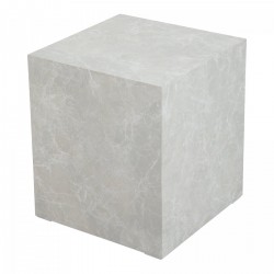 Помощна маса Ellelu 45x40x40 см мраморна визия, сив [] - Mese