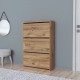 Шкаф за обувки Aurskog 110x73.5x24см дъб []