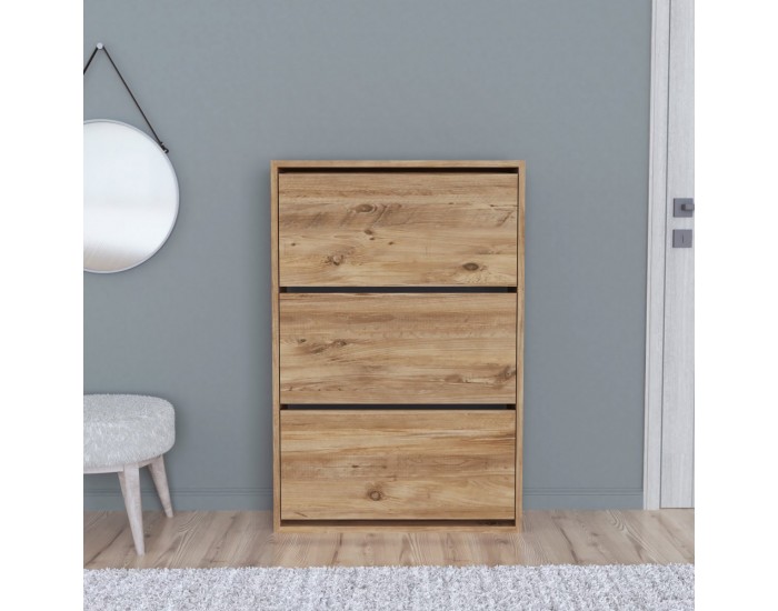 Шкаф за обувки Aurskog 110x73.5x24см дъб []
