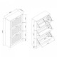 Поставка за обувки Vesilahti 115x60x24 см Бяла []