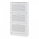 Поставка за обувки Vesilahti 115x60x24 см Бяла []