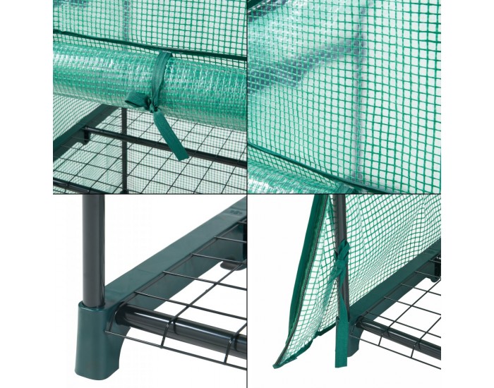 Оранжерия Chaam с 4 рафта 158x69x49cm Green []
