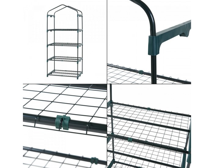 Оранжерия Chaam с 4 рафта 158x69x49cm Green []