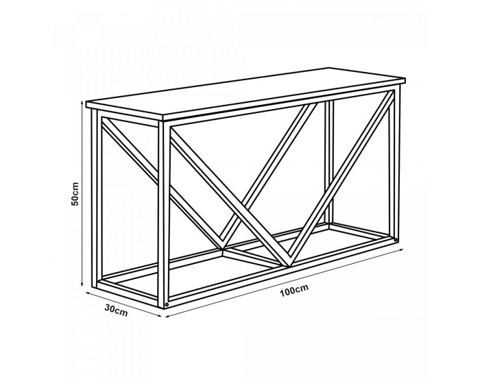 Стелаж за дърва Vaasa със седалка 100x30x50см []