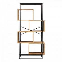 Етажерка Rennebu 160x80x33 см 4 отделения черно/дъб [] - Living