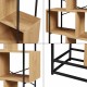 Етажерка Rennebu 160x80x33 см 4 отделения черно/дъб []