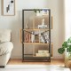 Етажерка Rennebu 126x80x33 см 3 отделения черно/дъб []
