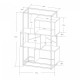 Етажерка Rennebu 126x80x33 см 3 отделения черно/дъб []