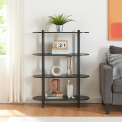 Библиотека Øvre 108x80x30 см 4 рафта Черен [] - Living
