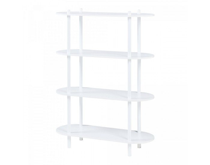 Етажерка за книги Øvre 108x80x30 см 4 рафта бяла []