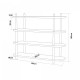 Етажерка за книги Øvre 108x80x30 см 4 рафта бяла []