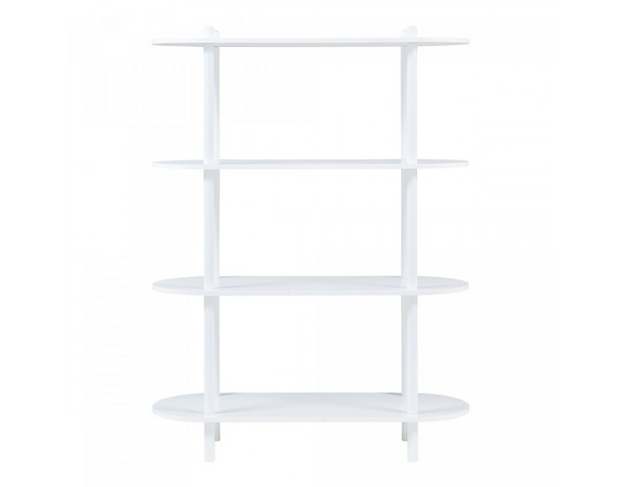 Етажерка за книги Øvre 108x80x30 см 4 рафта бяла []