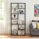 Етажерка за книги Østre 180x83x34 см Черен/Визия на орех []