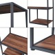 Етажерка за книги Østre 180x83x34 см Черен/Визия на орех []