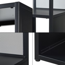 Стоящ рафт Finspång 185x38x38 см черен [] - Living
