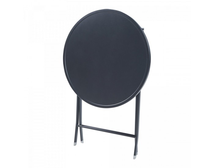 Сгъваема маса Sande стомана 71xØ62 cm черна []