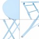 Сгъваема маса Sande стомана 71xØ62 cm небесно синьо []