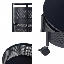 Количка с 5 нива 89.5xØ33cm Черна [] - Bucătărie