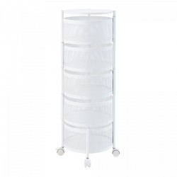 Количка с 5 нива 89.5xØ33cm бяла [] - Bucătărie
