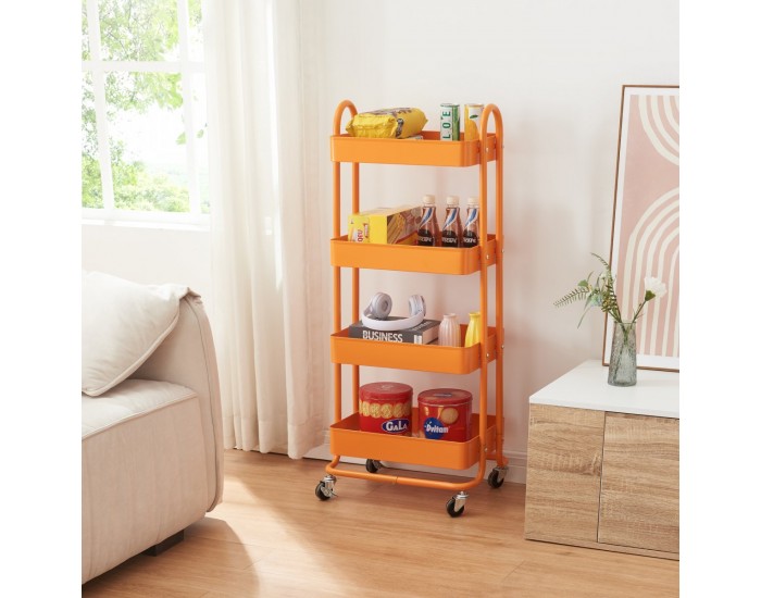 Pyhäntä кухненска количка с 4 нива Orange []