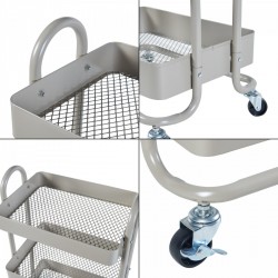 Кухненска количка Pyhäntä с 4 нива, цвят камила [] - Bucătărie