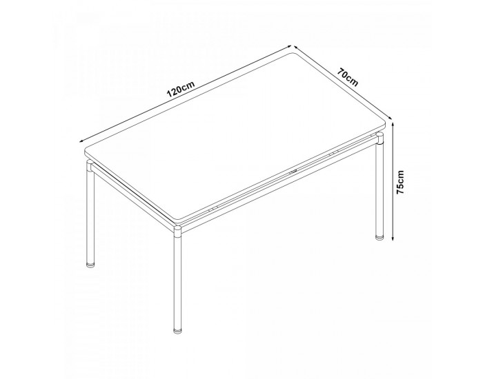 Трапезна маса Hemnes за 4 души 120x70 см дъб []
