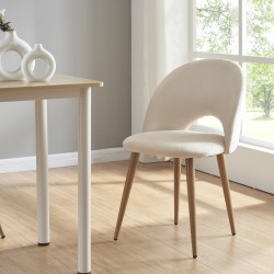 Комплект трапезарни столове Karijoki от 2 бежови [] - Scaune de dining