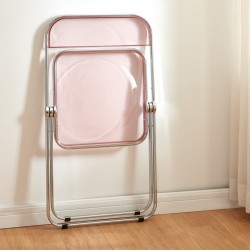 Сгъваем стол Pornainen комплект 2 розови, прозрачни [] - Scaune de dining