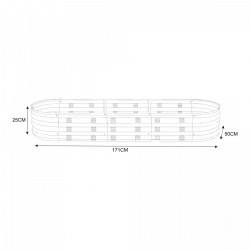 Стоманена леха Alfedena 171x50x25 см [] - Grădină