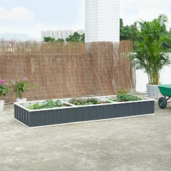 Повдигнато легло Albrandswaard 258x90x30 см антрацит [] - Grădină