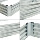 Леха за засаждане Celano 180x90x30 см стомана сребро []