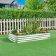 Леха за засаждане Celano 180x90x30 см стомана сребро []