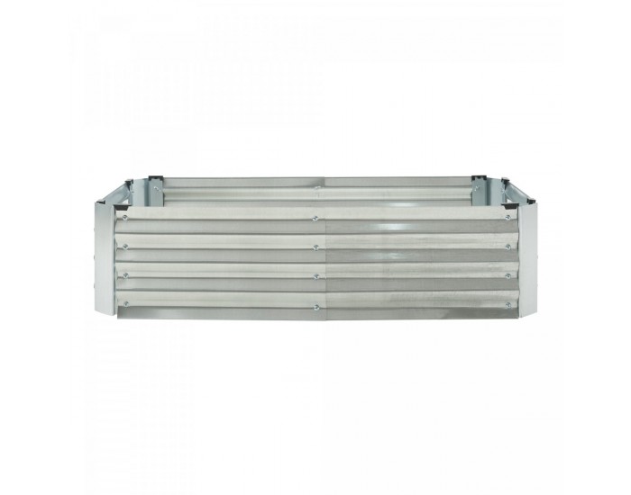 Леха за засаждане Celano 120x60x30 см стомана сребро []
