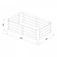 Леха за засаждане Celano 120x60x30 см стомана сребро []