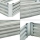 Леха за засаждане Celano 120x60x30 см стомана сребро []