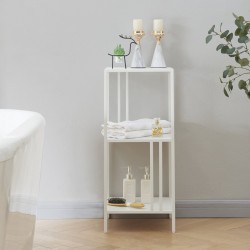 Стоящ рафт Kumlinge 35x35x80cm бял [] - Sonata G