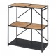 Сгъваема етажерка Telemark 81x68x38 см черен/изглед дъб []