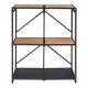 Сгъваема етажерка Telemark 81x68x38 см черен/изглед дъб []